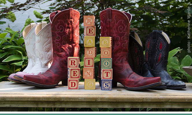 Red Reading Boots