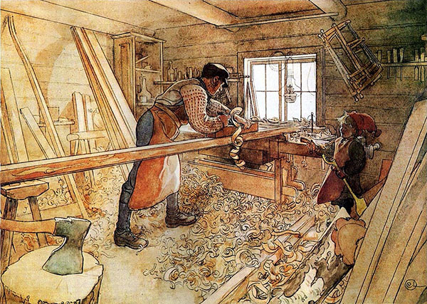 "In the Carpenter Shop," Carl Larsson