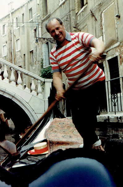 A gondolier in Venice