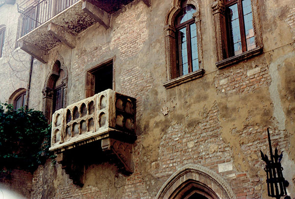 Juliet's balcony in Verona