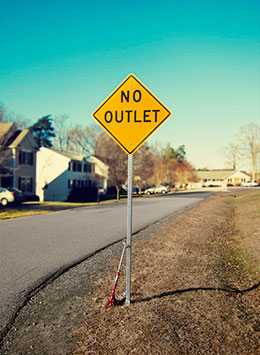 No Outlet sign