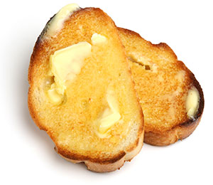 buttered toast