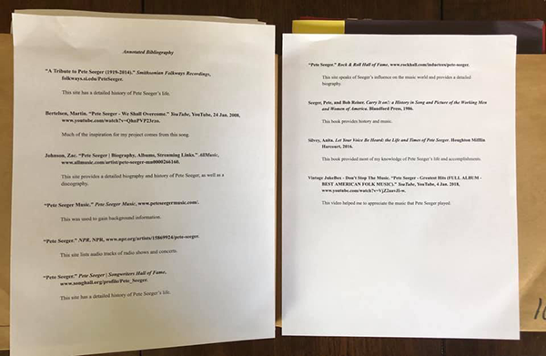 annotated bibliography