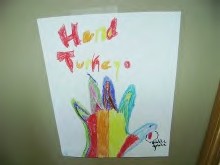 hand turkey art