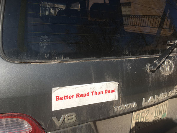 Avi's bumper sticker