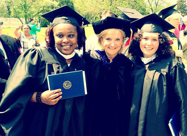 Graduation with Fatima Nelson and Anna Stone