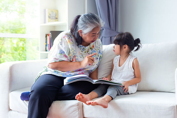 grandma reading