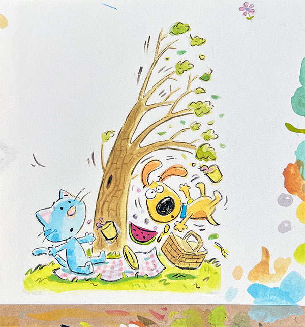 Mike Wohnoutka color study for See the Ghost