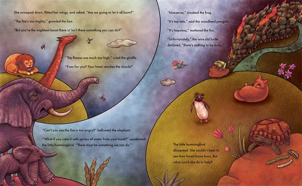illustration from The Courage of the Little Hummingbird