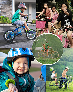bicycling collage