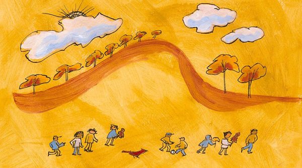 illustration by Betsy Bowen from Leaf Town Forever