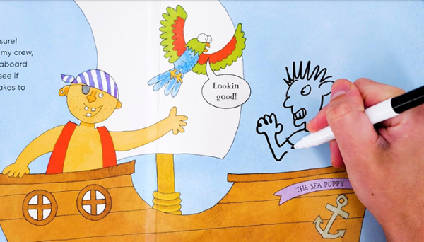illustration from This Pirate Needs Your Help by David LaRochelle