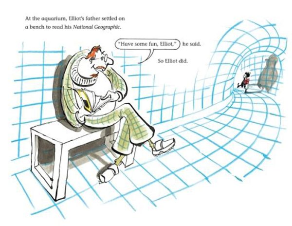 illustration from One Cool Friend by Toni Buzzeo and David Small